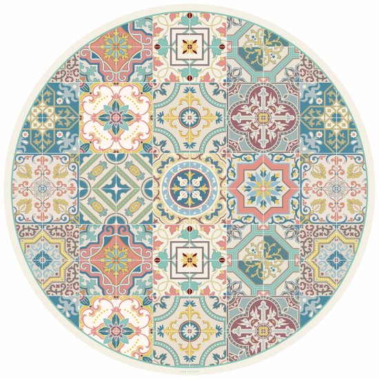 שטיח עגול PVC דגם Venetian מבית Tiva Design - קוטר 100 ס''מ
