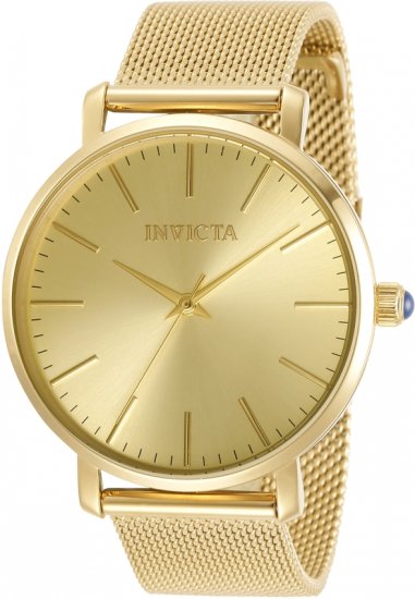 שעון יד אנלוגי לנשים עם רצועת רשת Stainless Steel זהובה Invicta Angel 31071 - צבע זהב