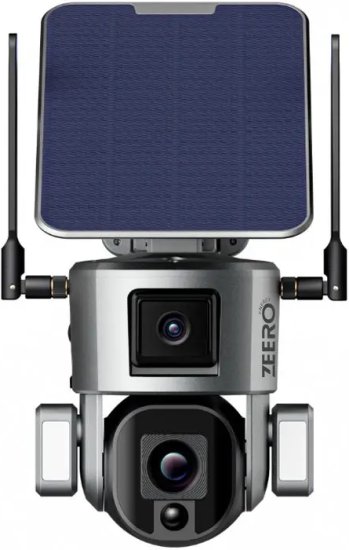 מצלמת אבטחה סולארית דואלית Viper Sim 4K 5W דגם SC-301 מבית Zeero