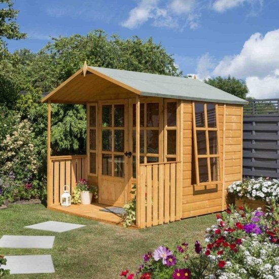 מחסן גינה מעץ GardenX דגם Palace 773 – מידות 1.98X3.05 מטר