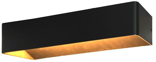 מנורת קיר LED קבועה דקורטיבית דגם TEXAS 12W מבית OMEGA גוןן תאורה 3000K - צבע שחור