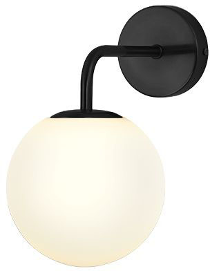 מנורת קיר קבועה דקורטיבית דגם ELEGANT כולל נורה G9 מבית OMEGA - צבע שחור - גוון תאורה 3000K