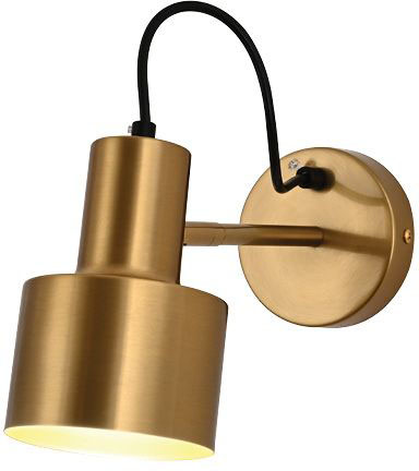 מנורת קיר קבועה דקורטיבית דגם LINDO כולל נורה G9 מבית OMEGA - צבע פליז - גוון תאורה 3000K