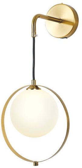 מנורת קיר קבועה דקורטיבית דגם PINIATA כולל נורה G9 מבית OMEGA - צבע פליז - גוון תאורה 3000K