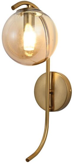 מנורת קיר קבועה דקורטיבית דגם VANS הברגה E27 עד 40W מבית OMEGA - צבע פליז