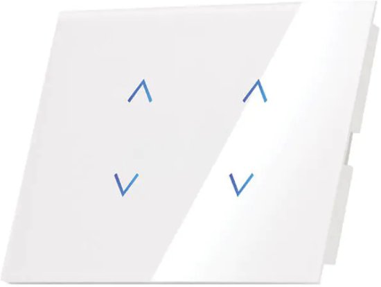 מתג חכם לתריס 2 מפסקים להתקנה מתחת לטיח גוויס 3 Semicom - זכוכית לבנה