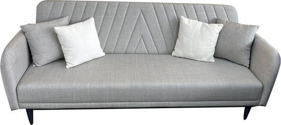 ספה נפתחת דגם Miami כוללת 2 כריות נוי תואמות מבית Olympia – צבע אפור