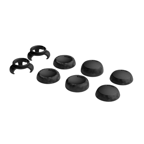 ערכת 6 מתאמי אגודל + 2 בסיס לבקרי קונסולות SCUF Tactic – תאימות ל-PS5 / PS4 / Xbox Series X/S & ONE – צבע שחור