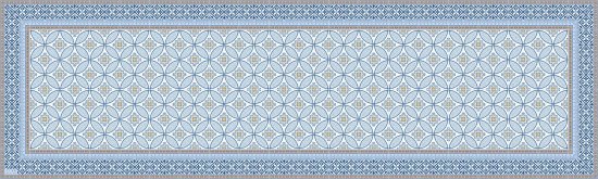 ראנר מבודד חום PVC לשולחן דגם Crystal Blue מבית Tiva Design - מידה 30x100 ס''מ