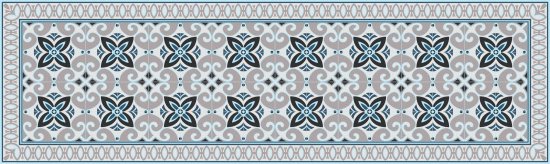 ראנר מבודד חום PVC לשולחן דגם Grey Blue מבית Tiva Design - מידה 35x135 ס''מ