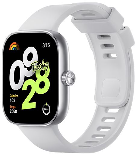 שעון ספורט חכם Xiaomi Redmi Watch 4 - צבע כסוף - שנה אחריות יבואן רשמי על ידי המילטון