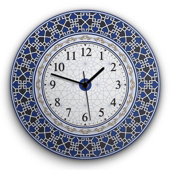 שעון קיר מעוצב עשוי מזכוכית אקרילית דגם Hexagon מבית Tiva Design - קוטר 30 ס''מ