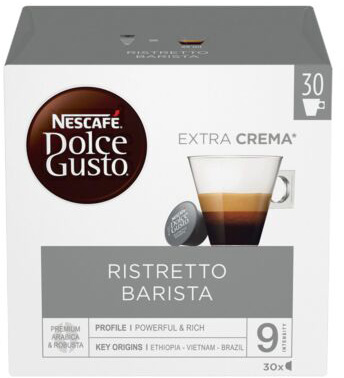 30 קפסולות Nescafe Ristretto Barista - תואמות למכונות קפה Dolce Gusto
