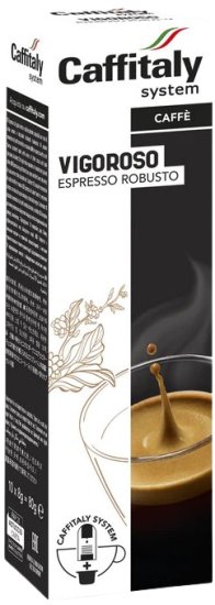 10 קפסולות Caffitaly Vigoroso Espresso Robusto - תואמות למכונות קפה Caffitaly