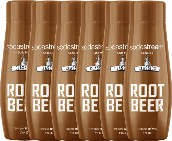מארז 6 יחידות סירופ להכנת משקה מוגז בטעם - סודהסטרים - טעם Root Beer