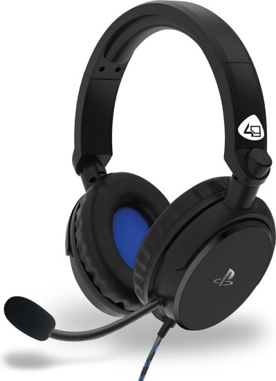 אוזניות גיימינג חוטיות 4gamers Pro4-50S - צבע שחור כחול