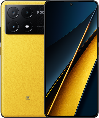 טלפון סלולרי Xiaomi Poco X6 Pro 5G 8GB+256GB - צבע צהוב - שנתיים אחריות יבואן רשמי ע''י המילטון