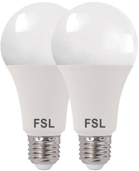 זוג נורות לד FSL 17W E27 A70 - גוון אור 6500K