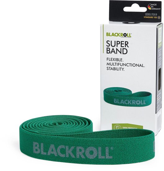גומיית התנגדות דגם Super Band מבית BLACKROLL - צבע ירוק - רמת התנגדות בינונית