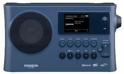 רדיו אינטרנט דיגיטלי נייד (טרנזיסטור) SANGEAN WFR-28BT DAB+ /FM-RDS / AUX/BT / Internet Music - צבע כחול כהה