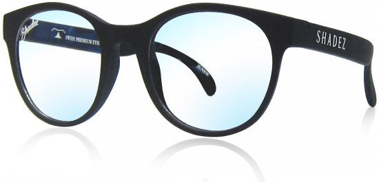משקפי הגנה מאור כחול למבוגרים מגיל 16 מבית Shadez - מסגרת עגולה בצבע שחור