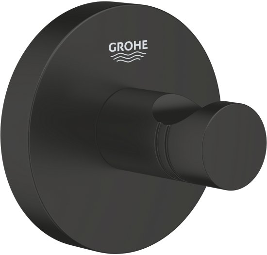 מתלה לחלוק GROHE דגם QuickFix Glue or Screw Start - צבע שחור מט