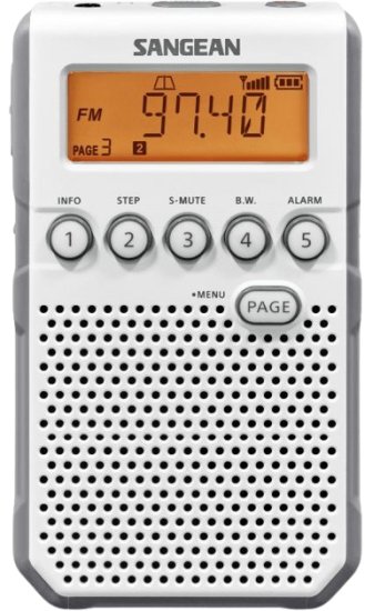 רדיו כיס נייד  SANGEAN AM/FM-RDS DT-800- צבע לבן