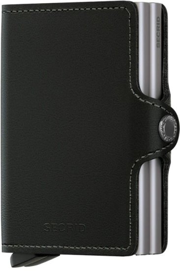 ארנק עור קומפקטי בעל הגנת Secrid Twinwallet RFID - צבע שחור