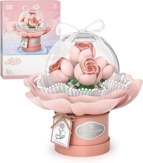 זר ורדים ורוד - Eternal Flowers Garden מבית Loz