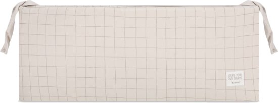 מגן ראש למיטת תינוק 25x192 ס''מ מבית Minene - שמנת מודפס