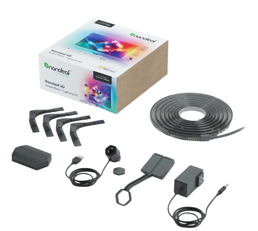 מערכת תאורה חכמה לטלוויזיות עם מצלמה Nanoleaf 4D - לגודל מסך עד 85 אינץ'