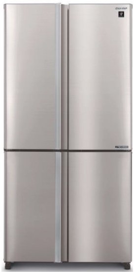 מקרר 4 דלתות מקפיא תחתון מדחס J-Tech אינוורטר 610 ליטר Sharp SJ-9170-SL - נירוסטה מוברשת