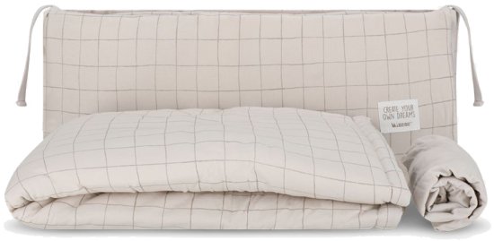 סט מצעים לעריסה Minene - אבן מודפס