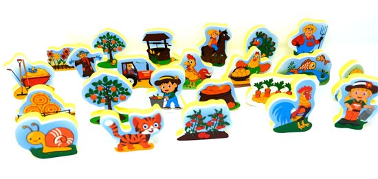 סט משחקי מים ספוגים לאמבטיה מבית Pit Toys - בחווה שלנו