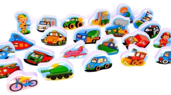 סט משחקי מים ספוגים לאמבטיה מבית Pit Toys - כלי תחבורה