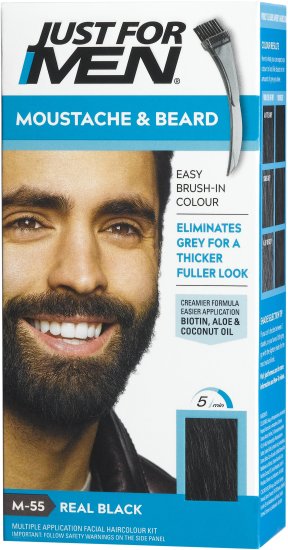 Just For Men - ג'ל לצביעת זקן בגוון שחור M-55