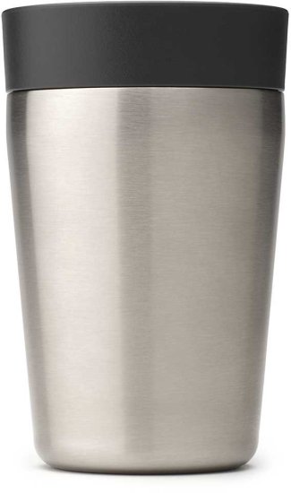כוס תרמית 200 מ''ל Brabantia Make & Take - גוף נירוסטה מכסה אפור כהה