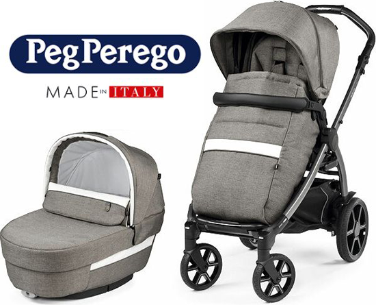 עגלת תינוק משולבת Peg Perego Book Lounge - צבע אפור