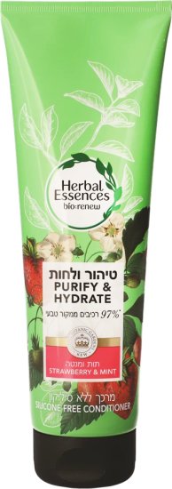 Herbal Essences - מרכך ללא סולפטים בתוספת תמצית צמחים תות ומנטה - נפח 275 מ''ל