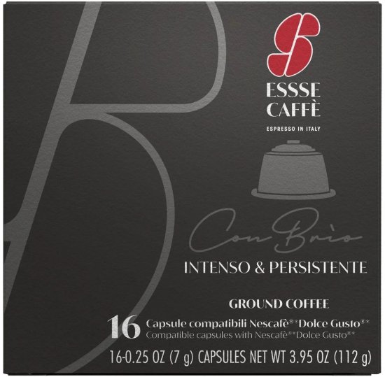 16 קפסולות Essse Caffe Conbrìo Intenso & Persistente - תואמות למכונות קפה Dolce Gusto