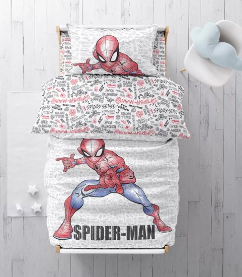 סט מצעים כותנה 70X130 ס"מ דגם Spiderman Graffiti מבית Homestyle