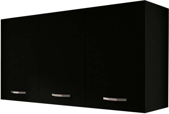 ארון שירות עליון למטבח 3 דלתות 1.2 מטר דגם Tavor מבית Tudo Design - צבע שחור