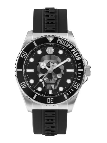 שעון יד פיליפ פליין לגבר מקולקציית SKULL DIVER דגם PWOAA0122 - יבואן רשמי