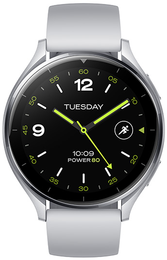 שעון ספורט חכם Xiaomi Watch 2 - עם צבע מארז כסוף ורצועת TPU אפורה - שנה אחריות יבואן רשמי על-ידי המילטון
