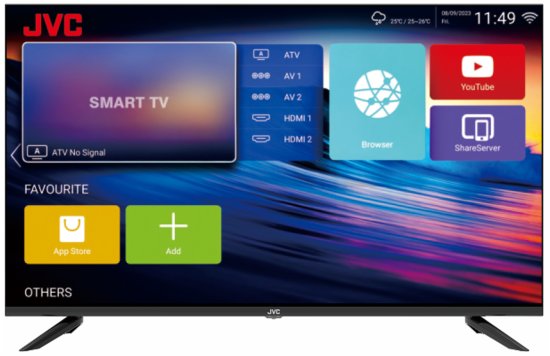 טלוויזיה חכמה ללא מסגרת 50 אינץ' FHD Android 12 דגם LT-50N5145 מבית JVC