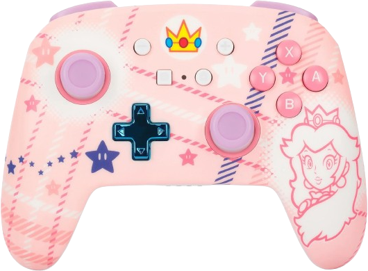 בקר משחק Enhanced מעוצב PowerA Nintendo Switch Enhanced Pink Princess Peach