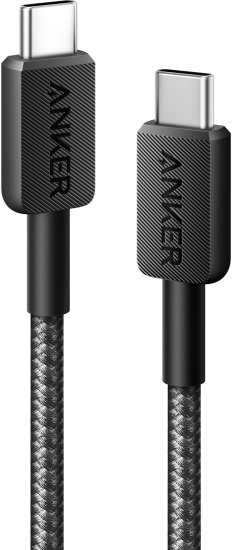 כבל USB Type-C ל-USB Type-C מבית Anker - אורך 1.8 מטר - צבע שחור