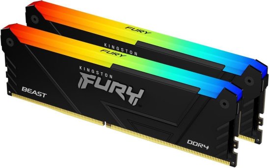 זכרון למחשב Kingston FURY BEAST RGB 2x32GB DDR4 3200MHz CL16