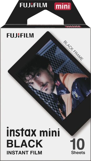מארז 10 סרטי צילום Fujifilm instax Mini למצלמות אינסטנט Fujifilm instax Mini - צבע שחור