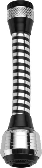 מאריך לברז ארוך 2 מצבי זרימה Siroflex - אורך 15 ס''מ - צבע שחור/כרום